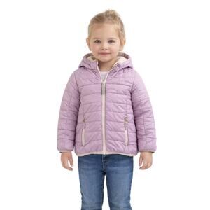 ZeroXposure Girls 4T Purple Puffer Jacket Hooded Zip Up Winter Coat Pockets